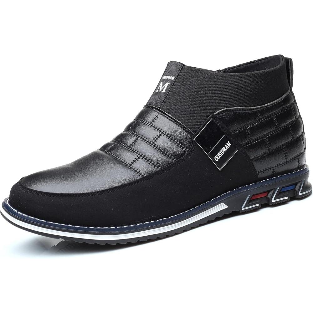 imageCOSIDRAM Men Casual Shoes Fashion Business Luxury Dress Shoes Office Loafers Flats Sneakers for MaleTBlack
