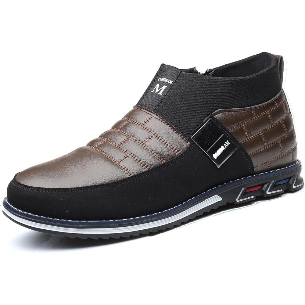 imageCOSIDRAM Men Casual Shoes Fashion Business Luxury Dress Shoes Office Loafers Flats Sneakers for MaleTBrown