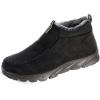imageCOSIDRAM Men Shoes Winter Snow Boots Cottonpadded Slip on Casual Warm Walking Sneakers House ShoesABlack
