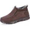 imageCOSIDRAM Men Shoes Winter Snow Boots Cottonpadded Slip on Casual Warm Walking Sneakers House ShoesACoffee