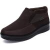 imageCOSIDRAM Men Shoes Winter Snow Boots Cottonpadded Slip on Casual Warm Walking Sneakers House ShoesCCoffee