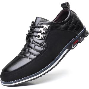 COSIDRAM Men Casual Shoes Fashion Business Luxury Dress Shoes Office Loafers Flats Sneakers for Male(A/Black)