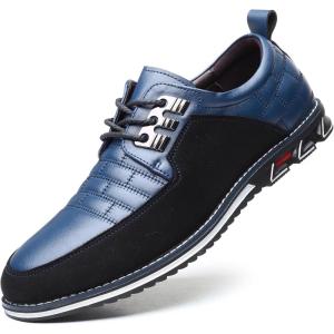 COSIDRAM Men Casual Shoes Fashion Business Luxury Dress Shoes Office Loafers Flats Sneakers for Male(A/Blue)