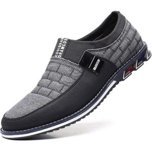 COSIDRAM Men Casual Shoes Fashion Business Luxury Dress Shoes Office Loafers Flats Sneakers for Male(B/Grey)