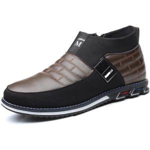 COSIDRAM Men Casual Shoes Fashion Business Luxury Dress Shoes Office Loafers Flats Sneakers for Male(T/Brown)