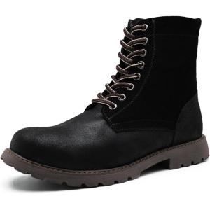 COSIDRAM Men’s Casual Oxford Boots Classic Suede Chukka Boots Comfort Lace Up Business Dress Shoes(A/Black)