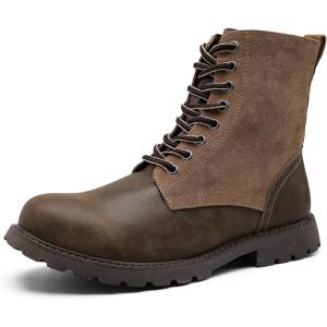 COSIDRAM Men’s Casual Oxford Boots Classic Suede Chukka Boots Comfort Lace Up Business Dress Shoes(A/Dark Brown)