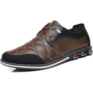 COSIDRAM Mens Casual Shoes Fashion Sneakers Dress Shoes for Men Walking Shoes Business Office Comfort Loafers(A/Brown)