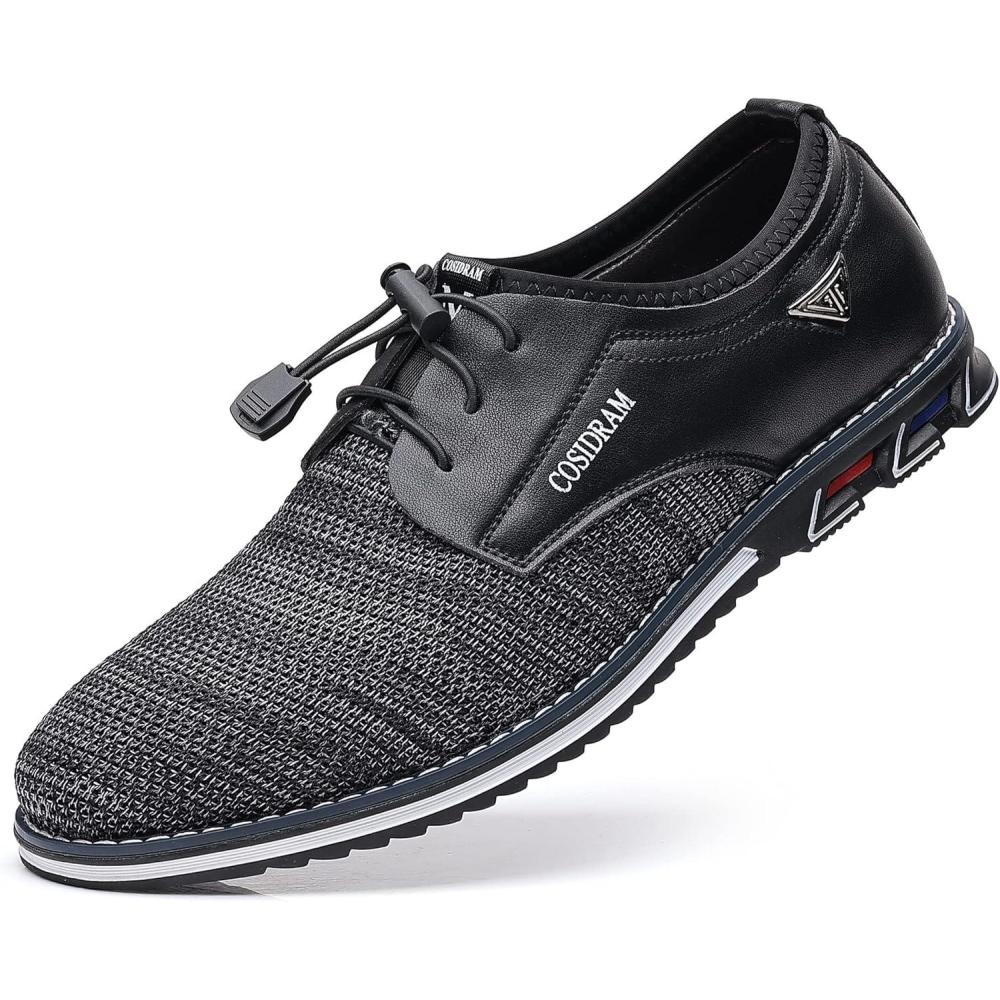 imageCOSIDRAM Mens Casual Shoes Business Slipon Shoes Comfort Fashion Office Shoes for MaleBBlack