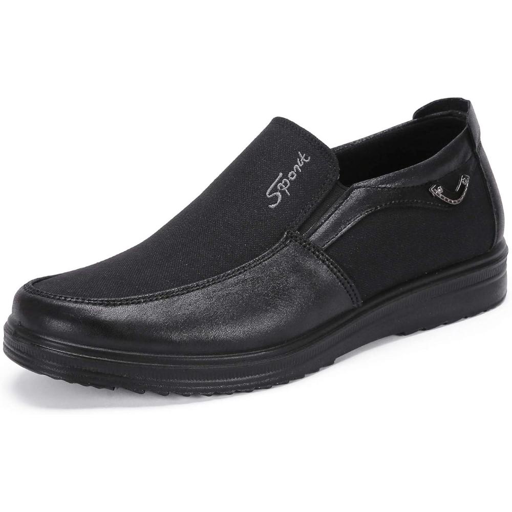 imageCOSIDRAM Mens Loafer Casual Shoes Comfort Lightweight Driving Travel Walking Shoes for Adult MaleABlack