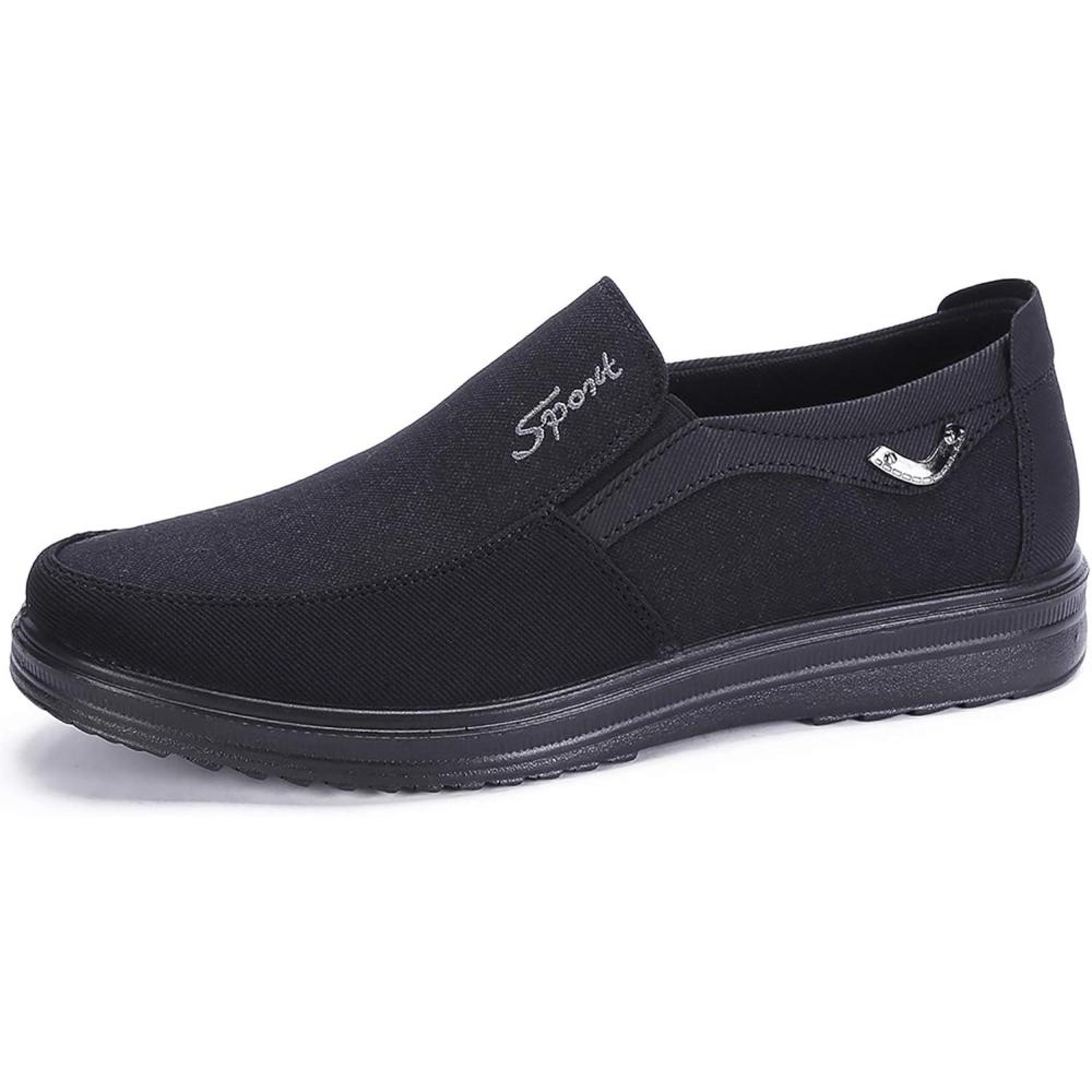 imageCOSIDRAM Mens Loafer Casual Shoes Comfort Lightweight Driving Travel Walking Shoes for Adult MaleBBlack