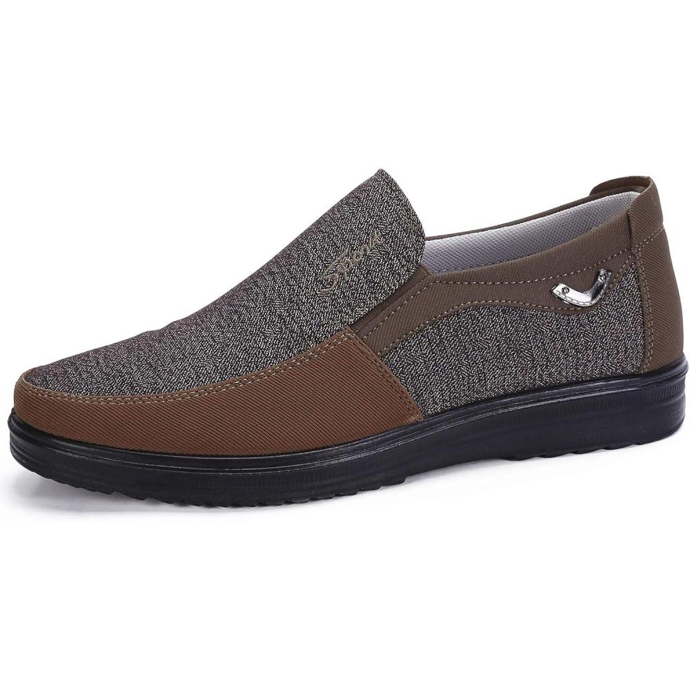 imageCOSIDRAM Mens Loafer Casual Shoes Comfort Lightweight Driving Travel Walking Shoes for Adult MaleBBrown