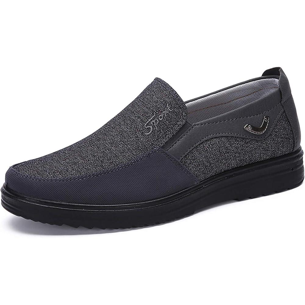 imageCOSIDRAM Mens Loafer Casual Shoes Comfort Lightweight Driving Travel Walking Shoes for Adult MaleBGrey