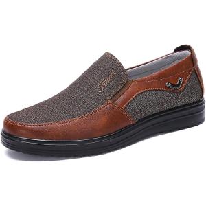 COSIDRAM Mens Loafer Casual Shoes Comfort Lightweight Driving Travel Walking Shoes for Adult Male(A/Brown)