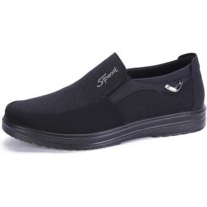 COSIDRAM Mens Loafer Casual Shoes Comfort Lightweight Driving Travel Walking Shoes for Adult Male(B/Black)