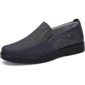 COSIDRAM Mens Loafer Casual Shoes Comfort Lightweight Driving Travel Walking Shoes for Adult Male(B/Grey)