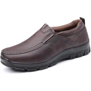 COSIDRAM Mens Loafers Slip on Shoes Casual Comfort Soft Moccasin Daily Flats Driving Walking Shoes Lightweight(A/Chocolate)