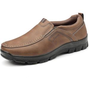 COSIDRAM Mens Loafers Slip on Shoes Casual Comfort Soft Moccasin Daily Flats Driving Walking Shoes Lightweight(A/Tan)