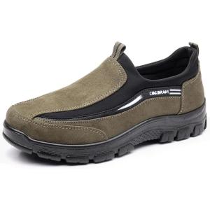 COSIDRAM Mens Loafers Slip on Shoes Casual Comfort Soft Moccasin Daily Flats Driving Walking Shoes Lightweight(E/Khaki)